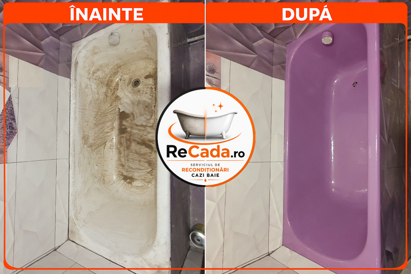 Reconditionari cazi baie, cada va arata ca noua, Garantie 4 ani.